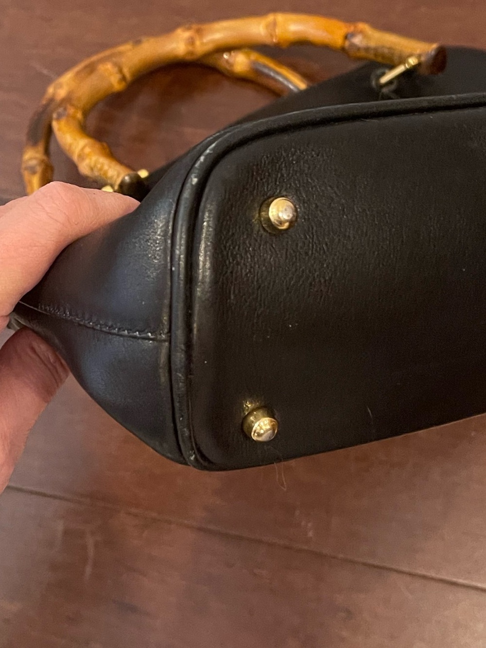 Gucci black bag with bamboo handles - Picture 4 of 16